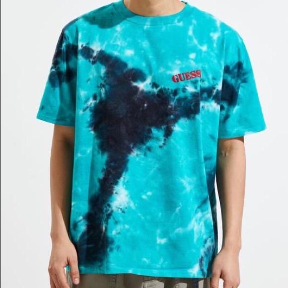 guess originals blue tie dye tee XXL - Picture 5 of 7